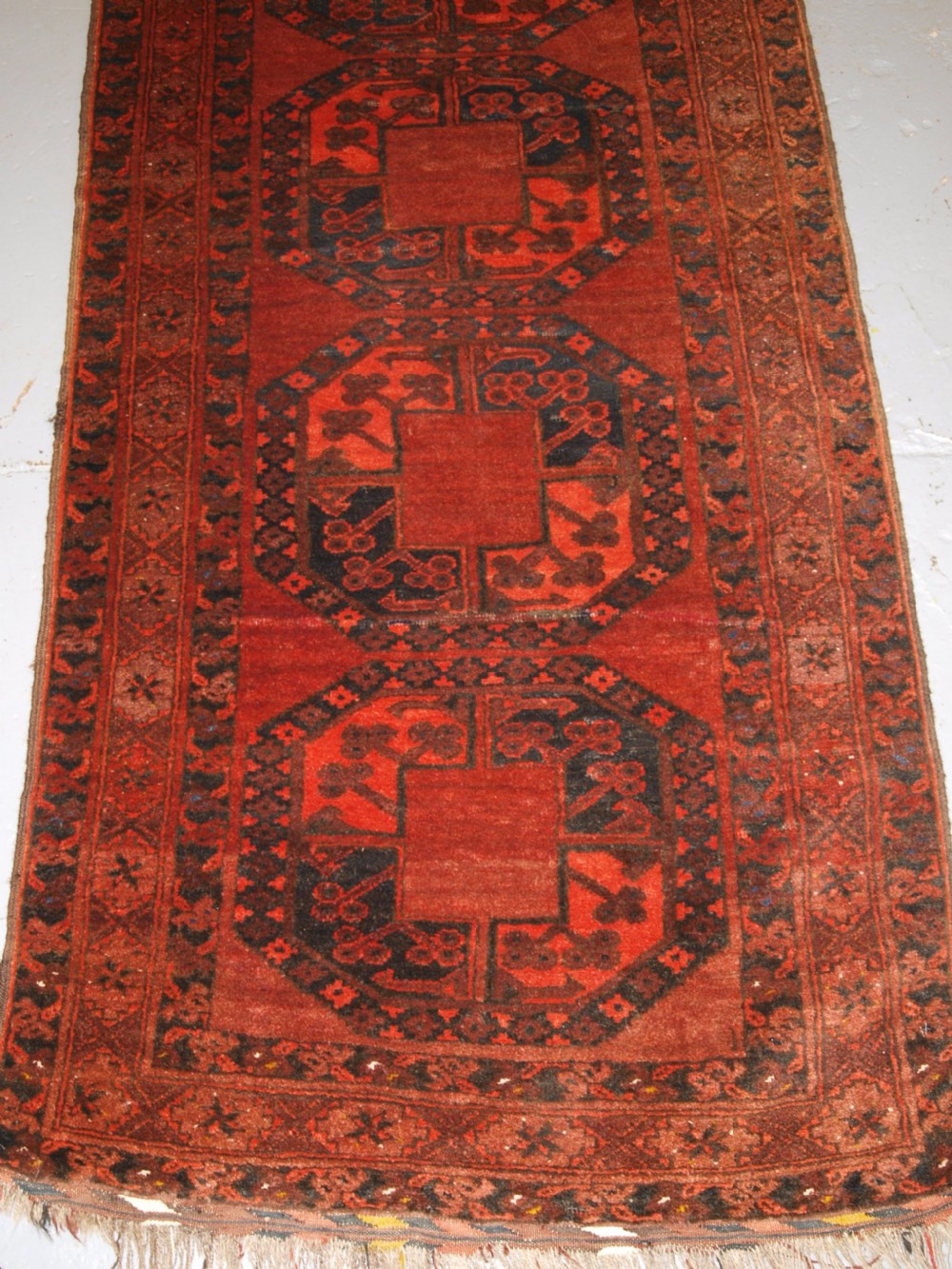 OLD AFGHAN RUNNER, TRADITIONAL DESIGN, VERY HARD WEARING, CIRCA 1920. View V