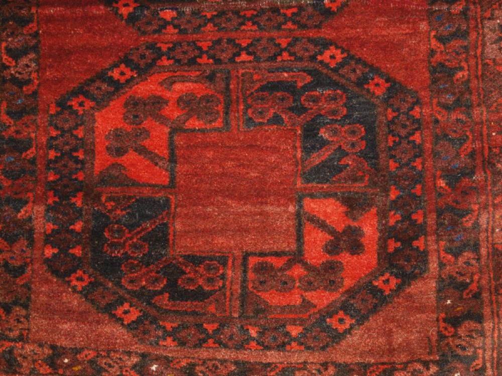 OLD AFGHAN RUNNER, TRADITIONAL DESIGN, VERY HARD WEARING, CIRCA 1920. View X