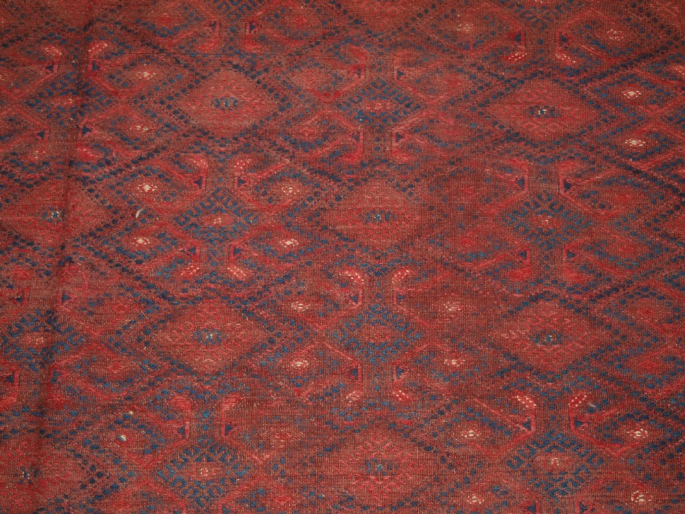 ANTIQUE YOMUT TURKMEN PALLAS SOUMAK KILIM, WELL USED CONDITION, CIRCA 1900. View IX