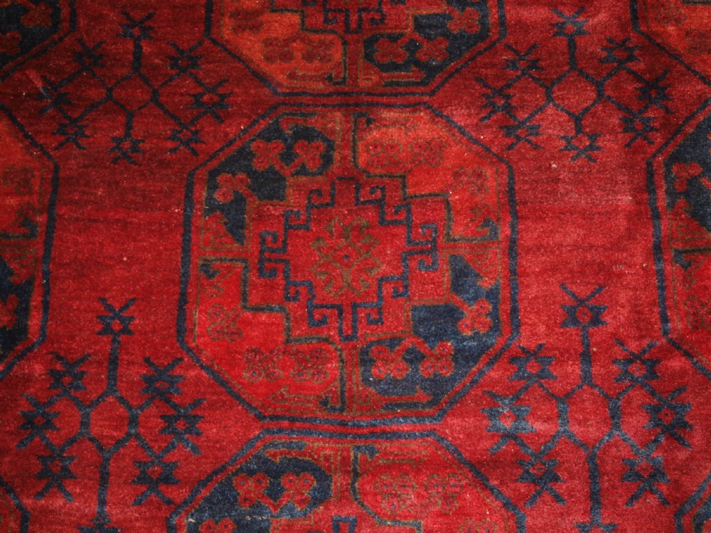 OLD AFGHAN VILLAGE CARPET, TRADITIONAL ERSARI DESIGN, GREAT CONDITION, CIRCA 1920. View VIII