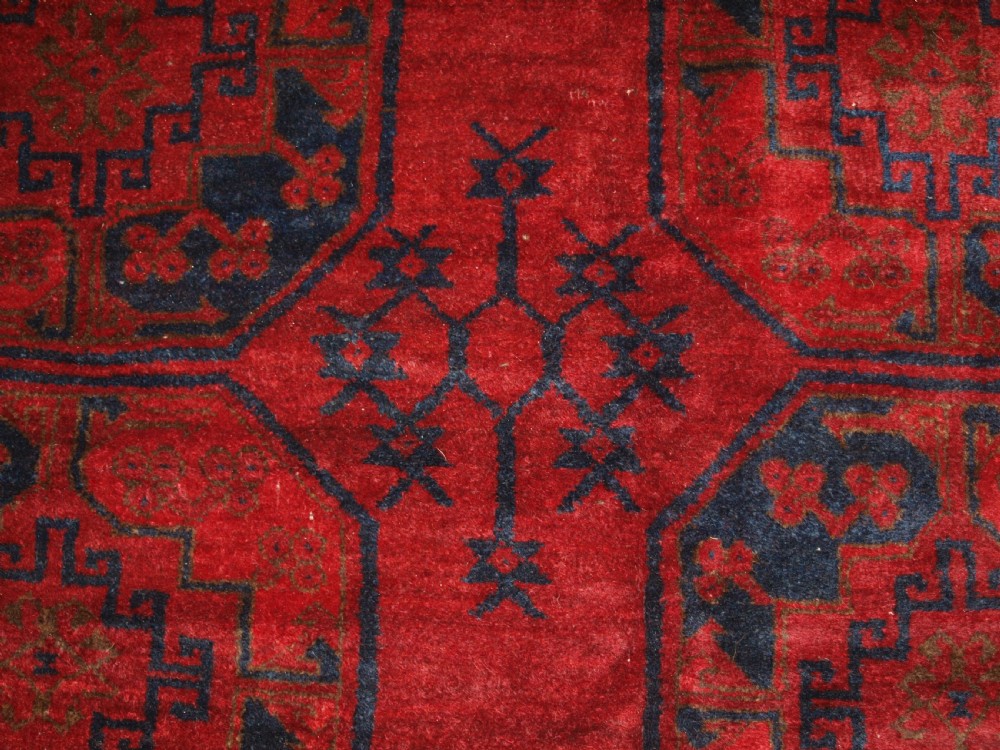 OLD AFGHAN VILLAGE CARPET, TRADITIONAL ERSARI DESIGN, GREAT CONDITION, CIRCA 1920. View IX
