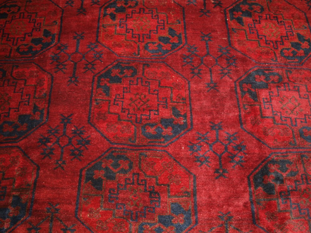 OLD AFGHAN VILLAGE CARPET, TRADITIONAL ERSARI DESIGN, GREAT CONDITION, CIRCA 1920. View XIII