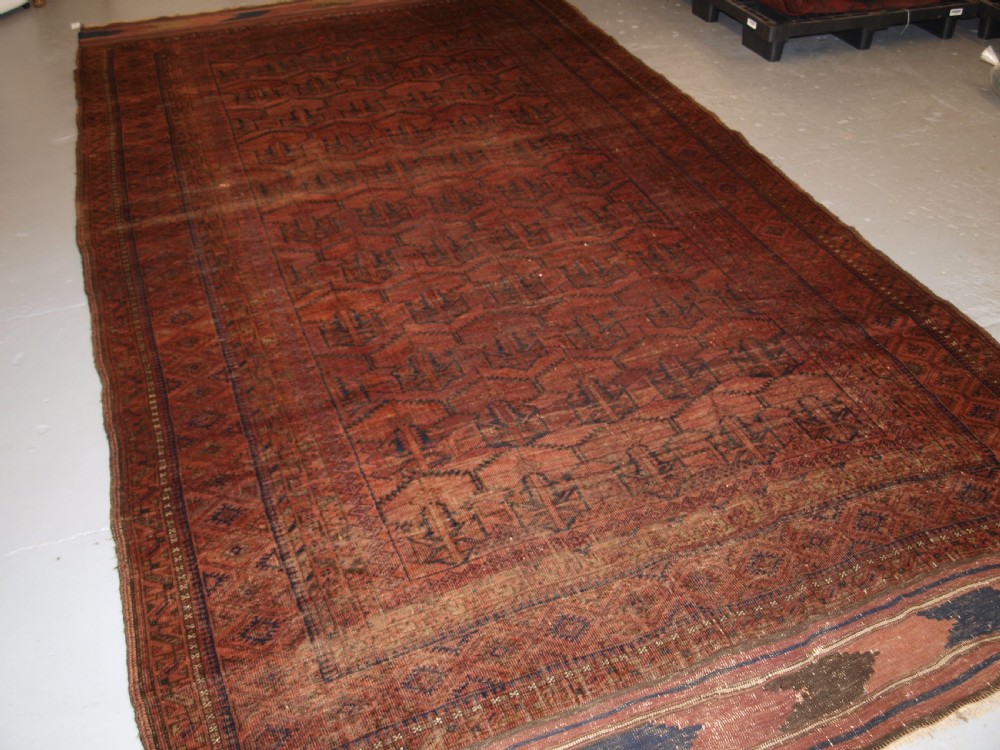 ANTIQUE BALUCH MAIN CARPET, CHAKHANSUR REGION, SOUTH EAST AFGHANISTAN, LATE 19TH CENTURY. View IV