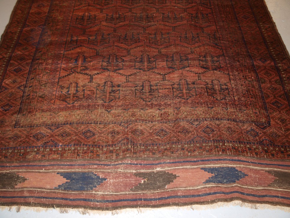 ANTIQUE BALUCH MAIN CARPET, CHAKHANSUR REGION, SOUTH EAST AFGHANISTAN, LATE 19TH CENTURY. View X