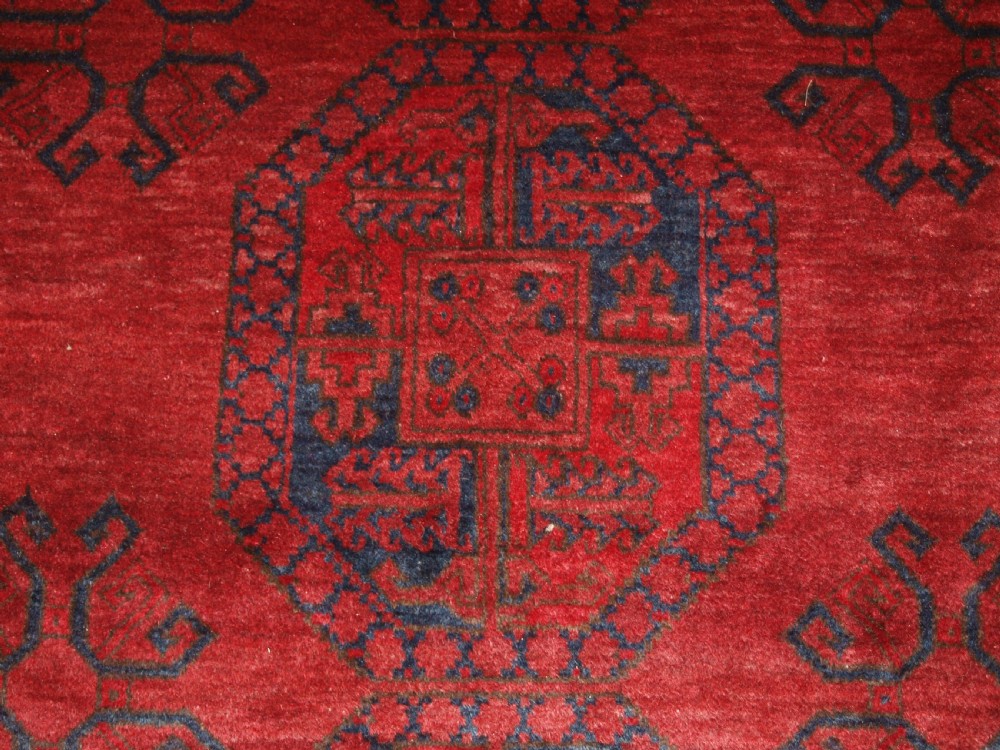 OLD AFGHAN VILLAGE CARPET, GREAT ALMOST SQUARE SIZE, SUPERB CONDITION, CIRCA 1920. View VII