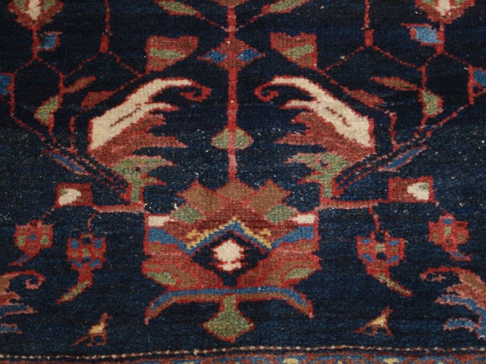 OLD NORTH WEST PERSIAN HAMADAN VILLAGE RUG WITH UNUSUAL DESIGN, BALUCH BORDER, CIRCA 1920. View VII