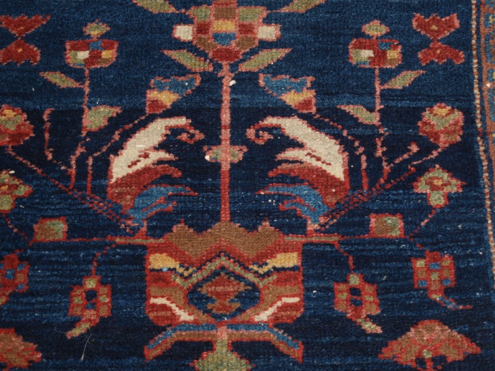 OLD NORTH WEST PERSIAN HAMADAN VILLAGE RUG WITH UNUSUAL DESIGN, BALUCH BORDER, CIRCA 1920. View VIII