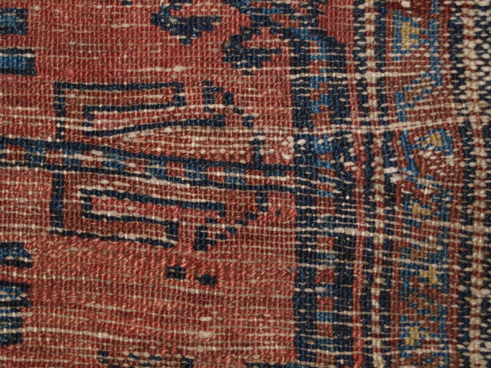 OLD NORTH WEST PERSIAN HAMADAN VILLAGE RUG WITH UNUSUAL DESIGN, BALUCH BORDER, CIRCA 1920. View IX