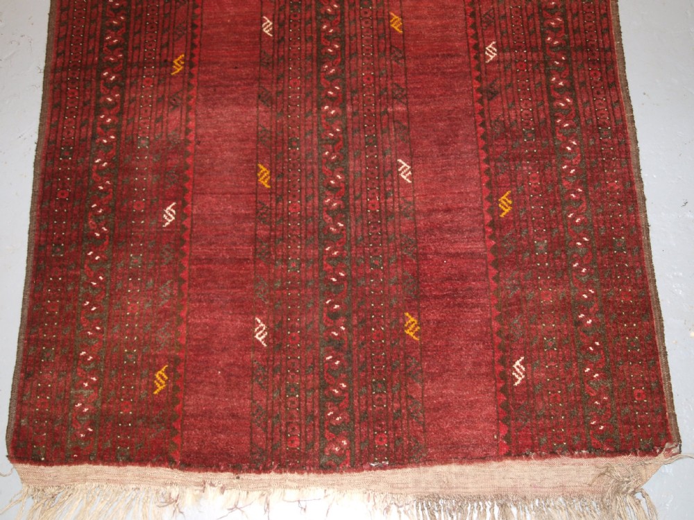 OLD AFGHAN VILLAGE PRAYER RUG OF UNUSUAL DESIGN, SUPERB CONDITION, CIRCA 1920. View IV