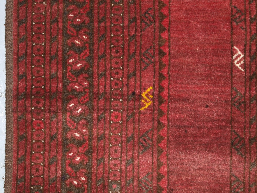 OLD AFGHAN VILLAGE PRAYER RUG OF UNUSUAL DESIGN, SUPERB CONDITION, CIRCA 1920. View VI