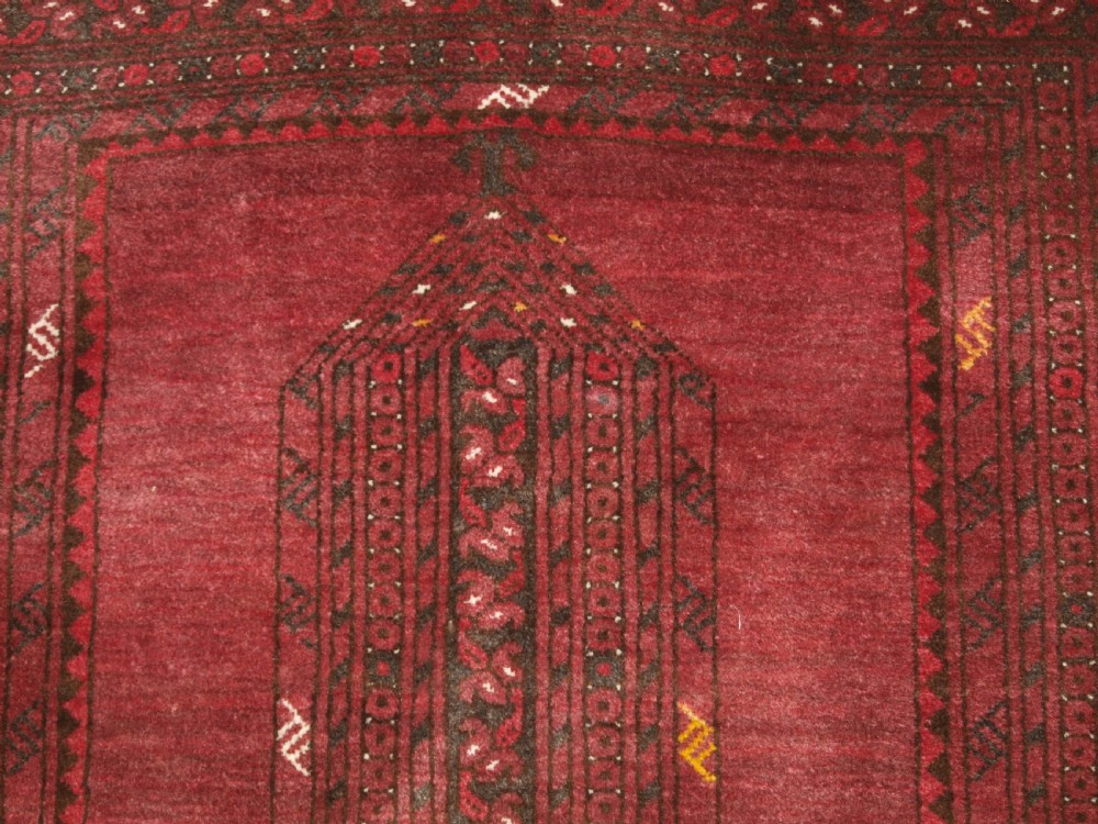 OLD AFGHAN VILLAGE PRAYER RUG OF UNUSUAL DESIGN, SUPERB CONDITION, CIRCA 1920. View VII