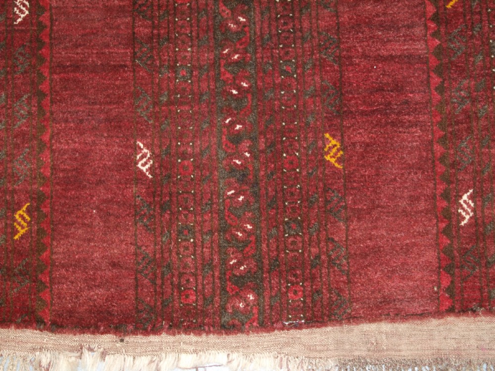OLD AFGHAN VILLAGE PRAYER RUG OF UNUSUAL DESIGN, SUPERB CONDITION, CIRCA 1920. View VIII