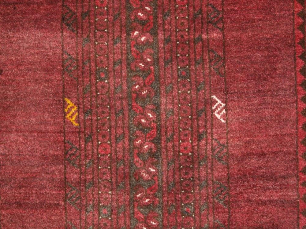 OLD AFGHAN VILLAGE PRAYER RUG OF UNUSUAL DESIGN, SUPERB CONDITION, CIRCA 1920. View IX