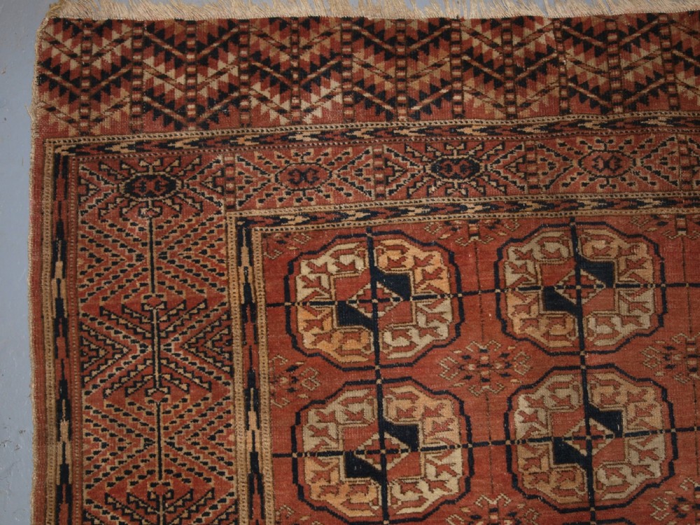 ANTIQUE TEKKE TURKMEN DOWRY RUG OF SMALL SIZE, LATE 19TH CENTURY. View IV