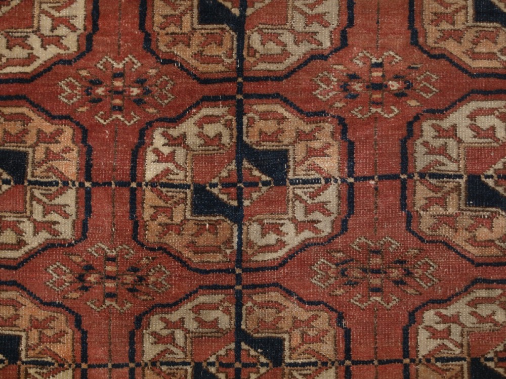 ANTIQUE TEKKE TURKMEN DOWRY RUG OF SMALL SIZE, LATE 19TH CENTURY. View VI