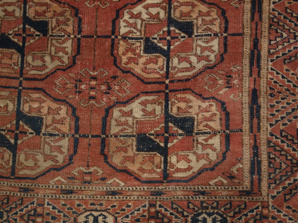 ANTIQUE TEKKE TURKMEN DOWRY RUG OF SMALL SIZE, LATE 19TH CENTURY. View VII