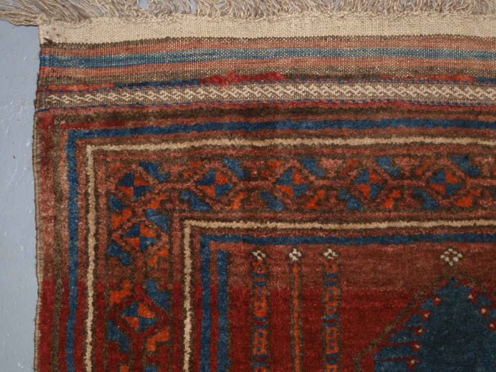 OLD AFGHAN KIZIL AYAK MOSQUE PRAYER RUG, VERY SOFT WOOL, CIRCA 1920. View V