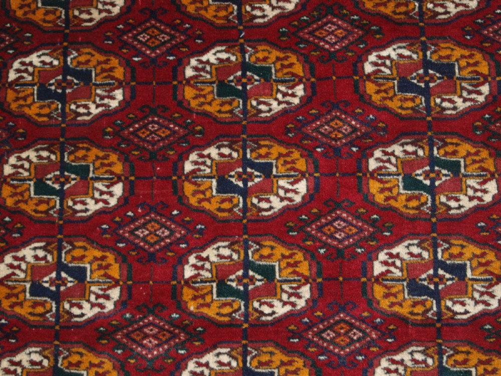 OLD AFGHAN RUG WITH TEKKE TURKMEN DESIGN, FINE WEAVE, CIRCA 1920. View VII