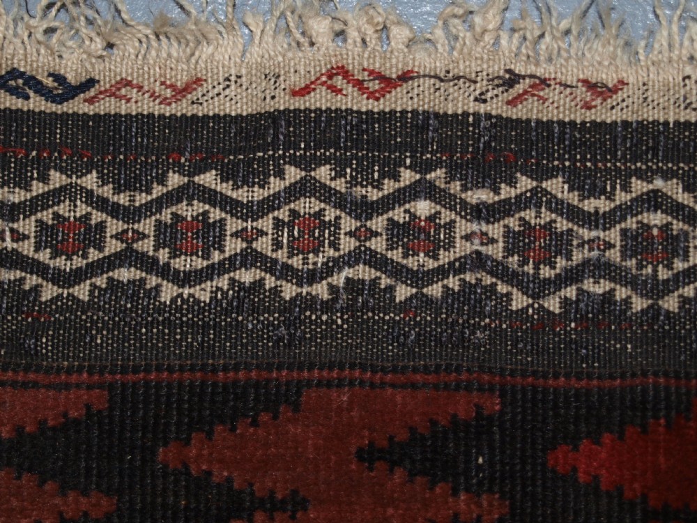 ANTIQUE BALUCH RUG, KHORASSAN REGION, EASTERN PERSIA, SNOWFLAKE LATTICE DESIGN, 4TH QUARTER 19TH CENTURY. View VI