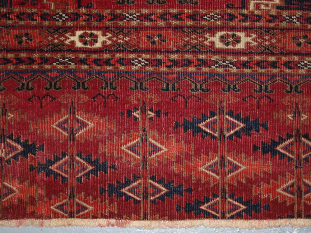 ANTIQUE TEKKE TURKMEN CHUVAL WITH SALOR GULS, VERY FINE WEAVE, CIRCA 1880. View IX