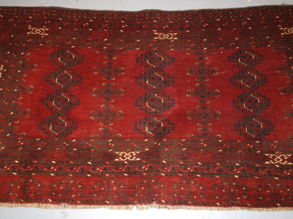 ANTIQUE ERSARI TURKMEN CHUVAL, LARGE SIZE, 12 GUL DESIGN, CIRCA 1900. View III