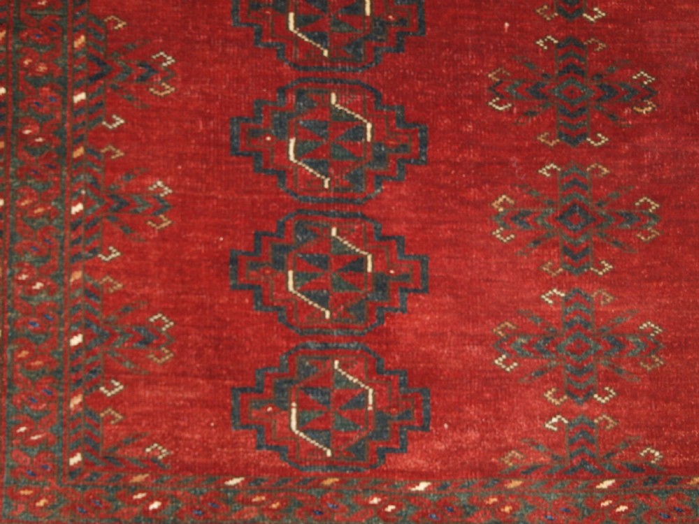 ANTIQUE ERSARI TURKMEN CHUVAL, LARGE SIZE, 12 GUL DESIGN, CIRCA 1900. View VII