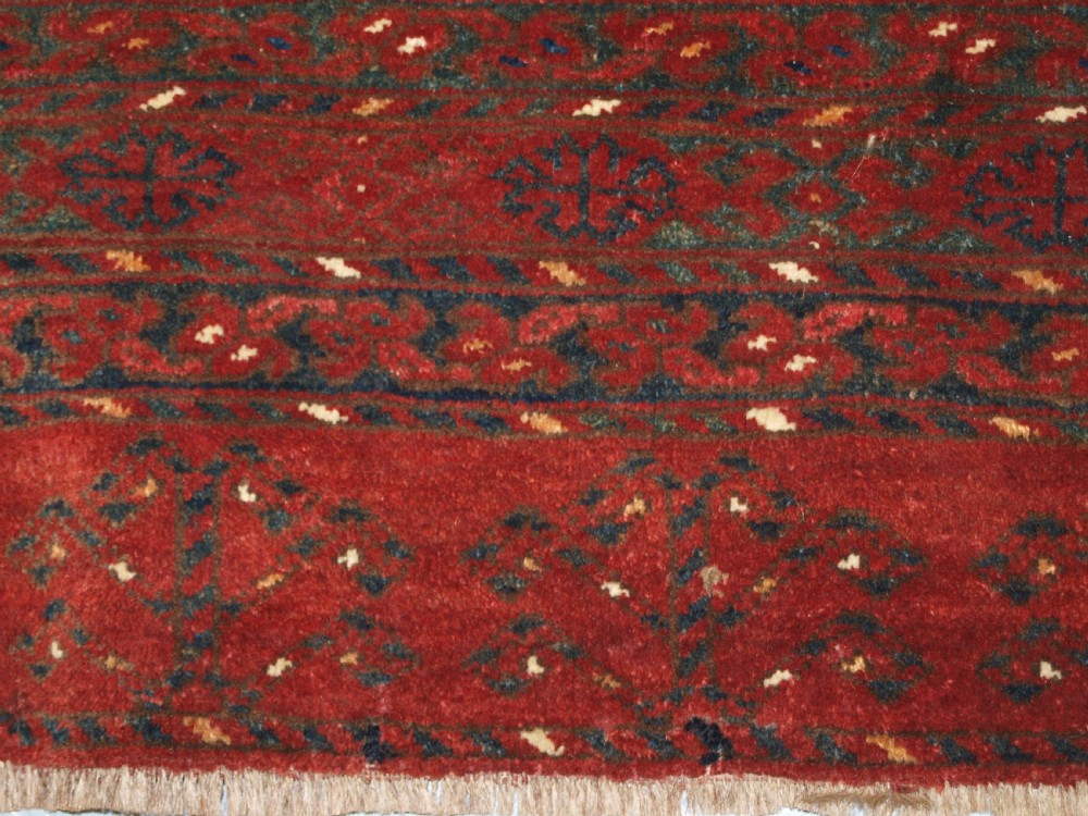 ANTIQUE ERSARI TURKMEN CHUVAL, LARGE SIZE, 12 GUL DESIGN, CIRCA 1900. View VIII