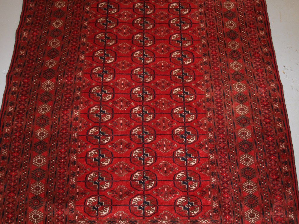 OLD AFGHAN VILLAGE RUG, VERY FINE WEAVE, TEKKE TURKMEN DESIGN, CIRCA 1920. View III