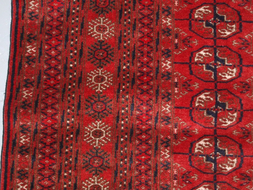 OLD AFGHAN VILLAGE RUG, VERY FINE WEAVE, TEKKE TURKMEN DESIGN, CIRCA 1920. View VI