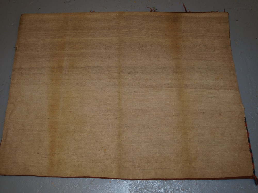 ANTIQUE TEKKE TURKMEN BANDED FLAT WOVEN CHUVAL, COMPLETE WITH BACK, CIRCA 1900. View VIII
