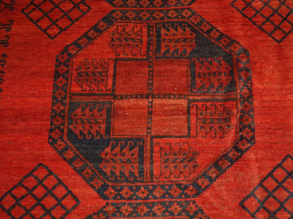 ANTIQUE AFGHAN SULAYMAN ERSARI CARPET OF VERY LARGE SIZE WITH EXCEPTIONAL COLOUR, CIRCA 1900. View IX