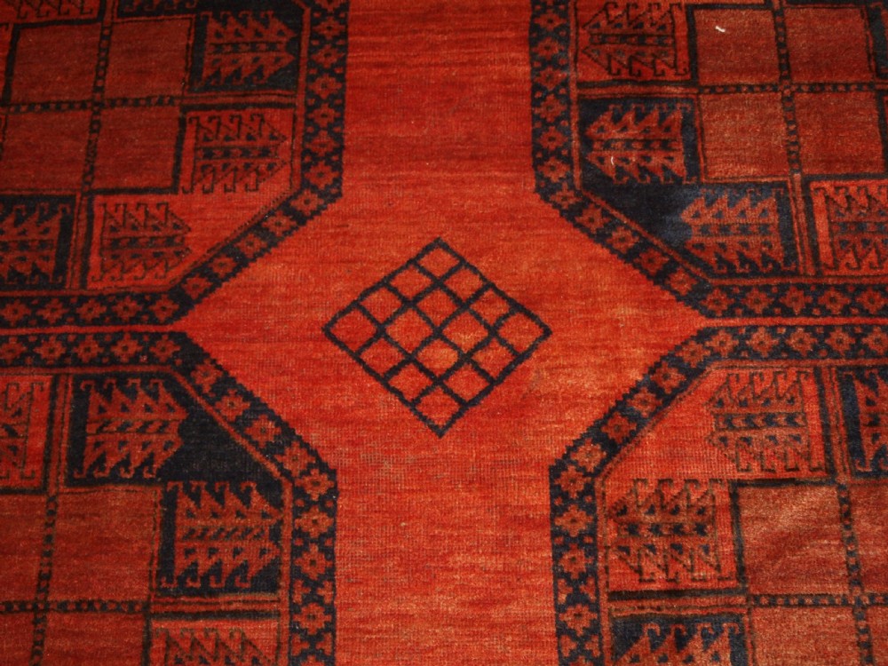ANTIQUE AFGHAN SULAYMAN ERSARI CARPET OF VERY LARGE SIZE WITH EXCEPTIONAL COLOUR, CIRCA 1900. View X