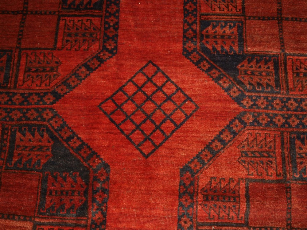 ANTIQUE AFGHAN SULAYMAN ERSARI CARPET OF VERY LARGE SIZE WITH EXCEPTIONAL COLOUR, CIRCA 1900. View XI