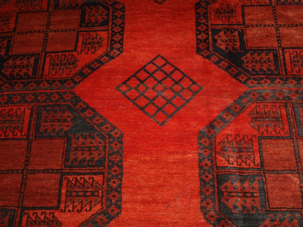 ANTIQUE AFGHAN SULAYMAN ERSARI CARPET OF VERY LARGE SIZE WITH EXCEPTIONAL COLOUR, CIRCA 1900. View XIII