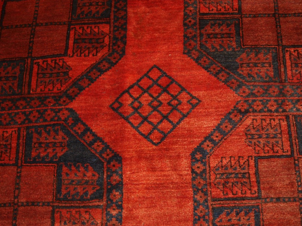 ANTIQUE AFGHAN SULAYMAN ERSARI CARPET OF VERY LARGE SIZE WITH EXCEPTIONAL COLOUR, CIRCA 1900. View XIV