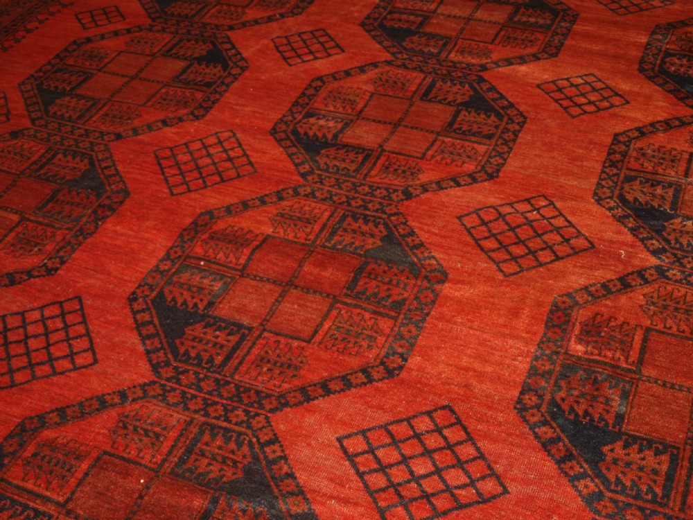 ANTIQUE AFGHAN SULAYMAN ERSARI CARPET OF VERY LARGE SIZE WITH EXCEPTIONAL COLOUR, CIRCA 1900. View XV