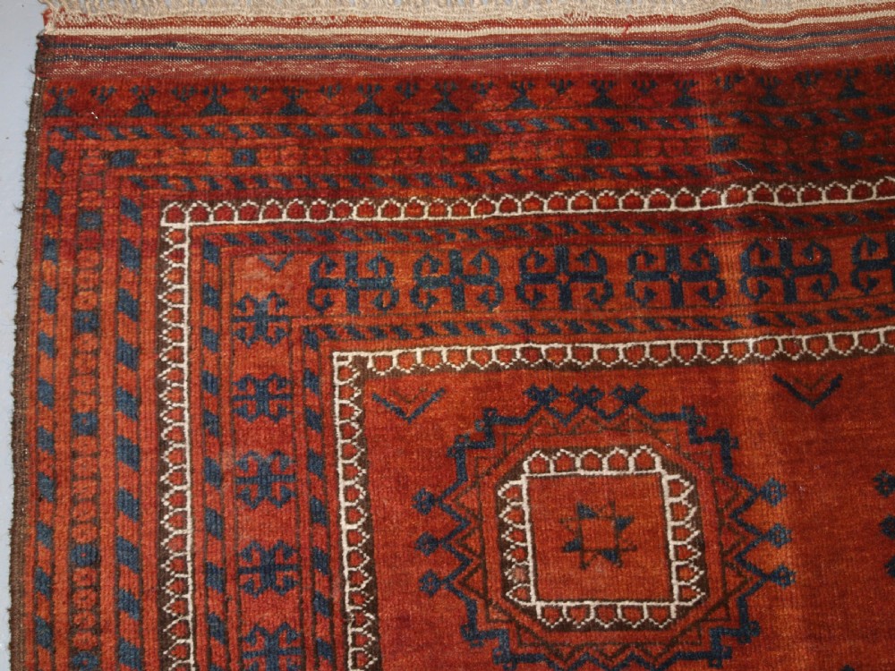 ANTIQUE AFGHAN ERSARI TURKMEN RUG, ARANJI VILLAGE, SUPERB COLOUR, CIRCA 1900. View III