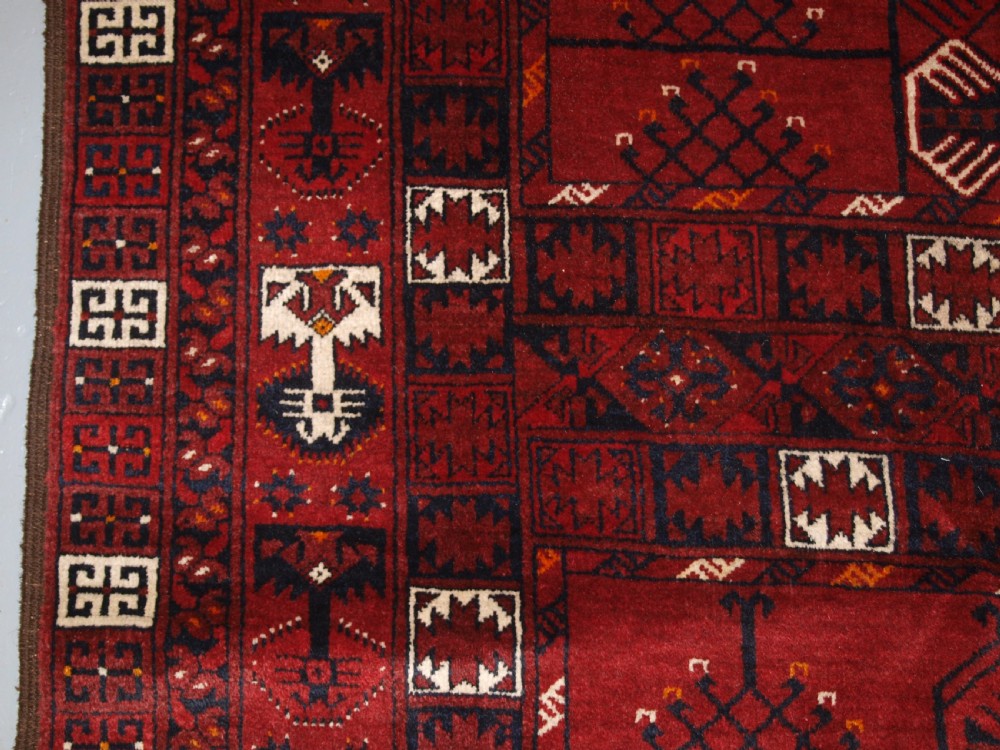 OLD AFGHAN VILLAGE RUG WITH ERSARI TURKMEN ENSI DESIGN, CIRCA 1920. View III