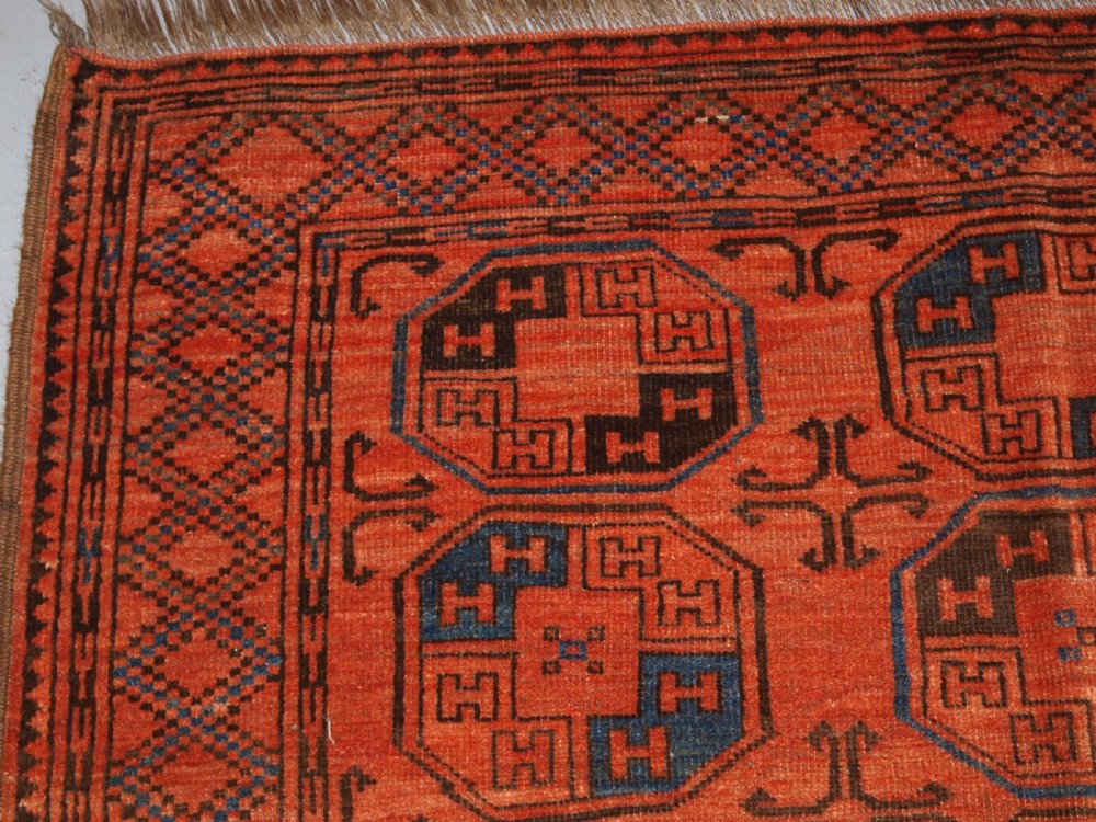 ANTIQUE AFGHAN ERSARI TURKMEN RUG, NORTHERN AFGHANISTAN, SUPERB COLOUR, CIRCA 1900. View II