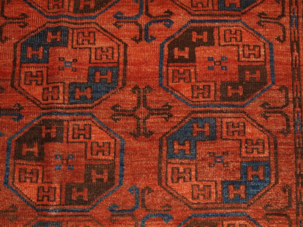 ANTIQUE AFGHAN ERSARI TURKMEN RUG, NORTHERN AFGHANISTAN, SUPERB COLOUR, CIRCA 1900. View IX
