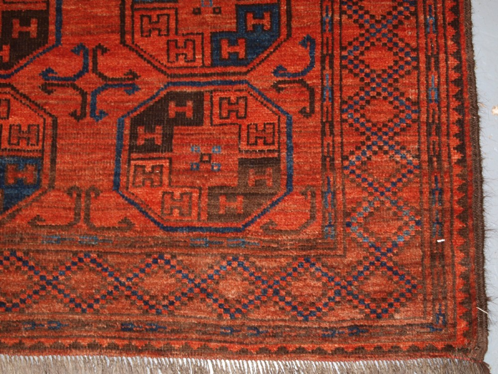 ANTIQUE AFGHAN ERSARI TURKMEN RUG, NORTHERN AFGHANISTAN, SUPERB COLOUR, CIRCA 1900. View XI