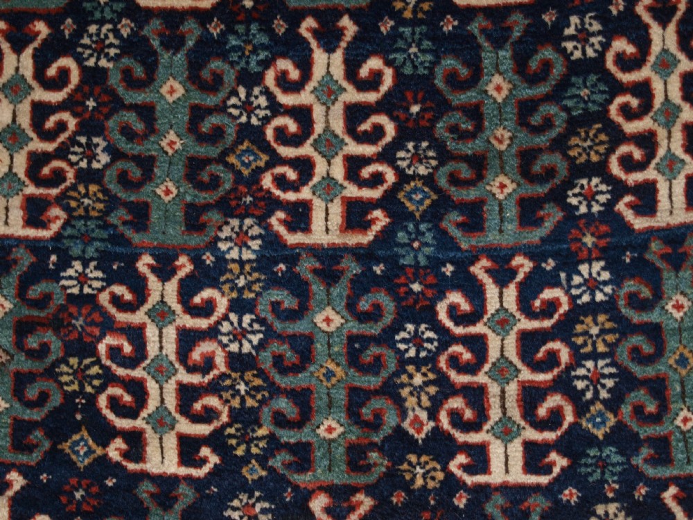 ANTIQUE CAUCASIAN LONG RUG WITH SCARCE DESIGN, PROBABLY GENDJE REGION, LATE 19TH CENTURY. View IX