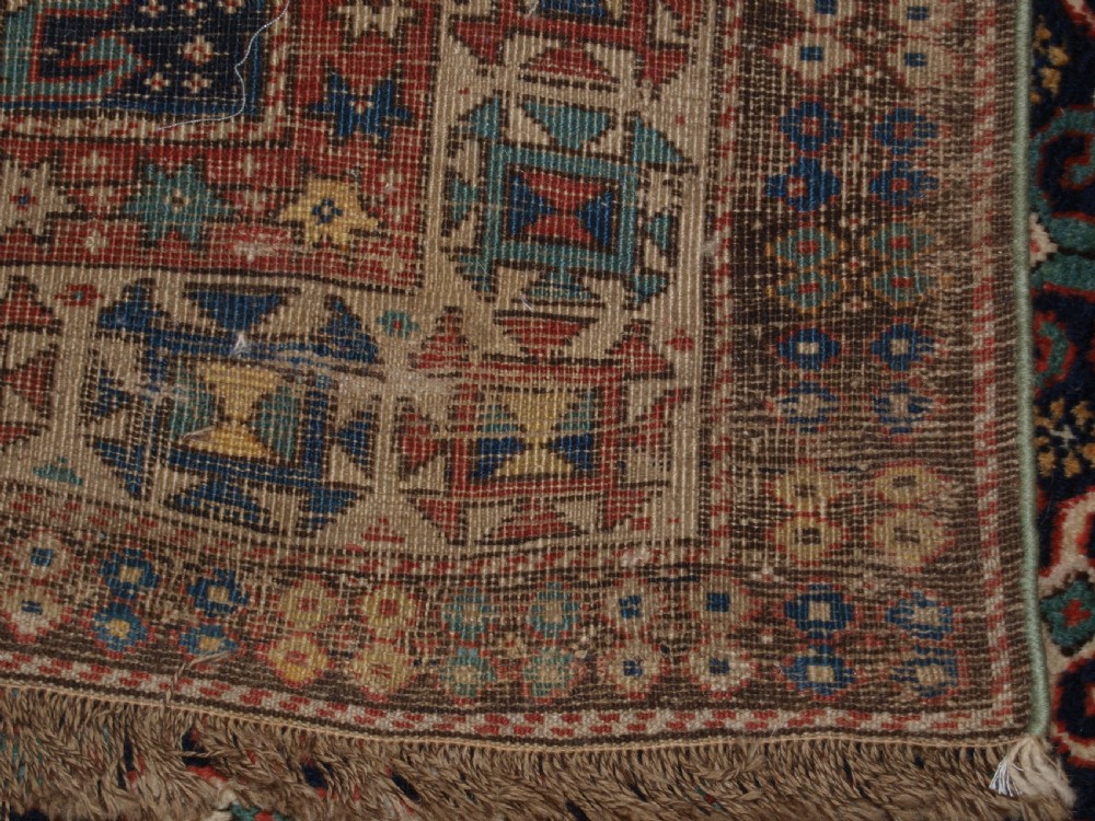 ANTIQUE CAUCASIAN LONG RUG WITH SCARCE DESIGN, PROBABLY GENDJE REGION, LATE 19TH CENTURY. View XI