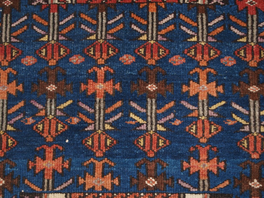 OLD KURDISH RUG, UNUSUAL DESIGN, LARGE INSCRIPTION WITH DATE, CIRCA 1900/20. View XII