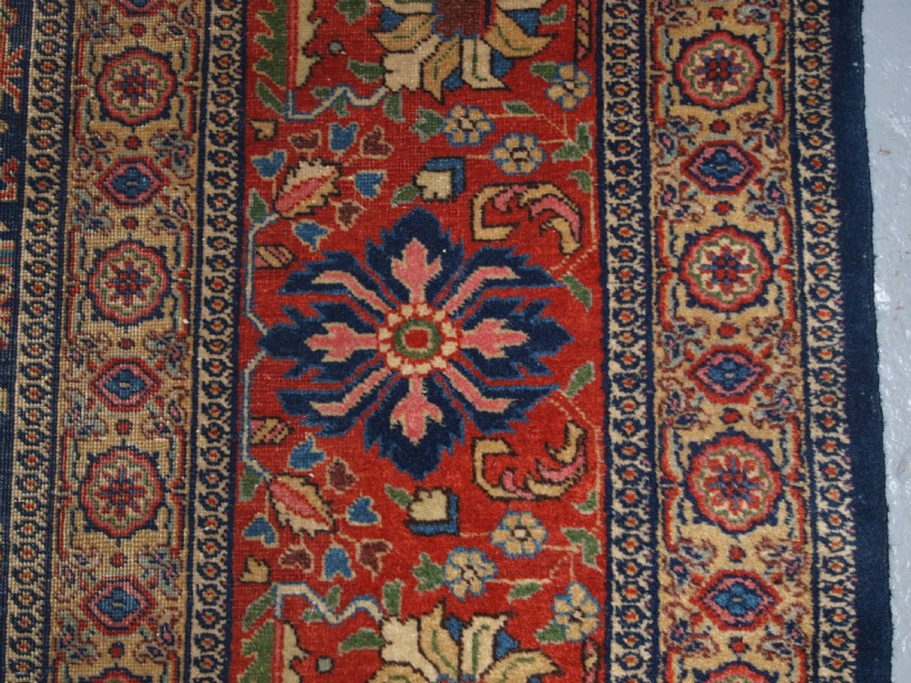ANTIQUE PERSIAN TABRIZ CARPET, ELEGANT TRADITIONAL DESIGN, SIGNED BY THE MAKER, CIRCA 1900. View IX
