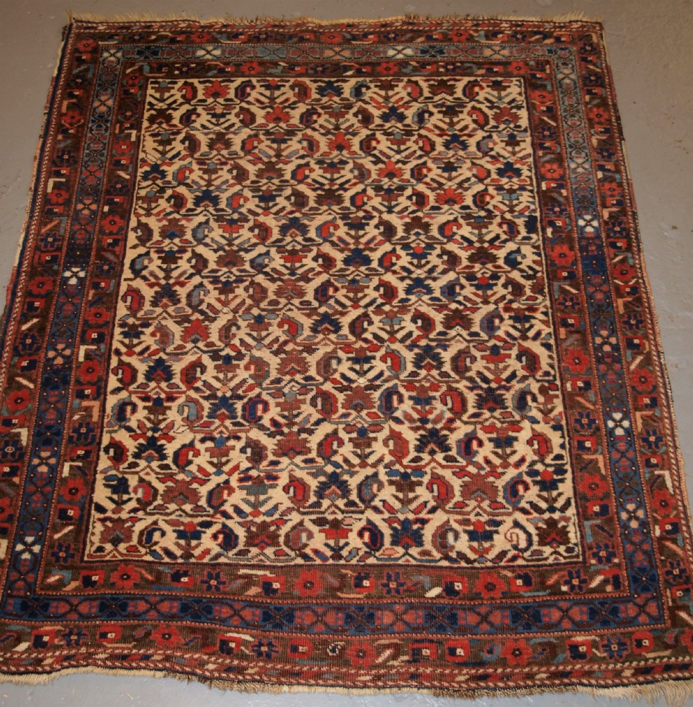ANTIQUE PERSIAN AFSHAR RUG, KERMAN REGION, ALL OVER DESIGN, CIRCA 1900.