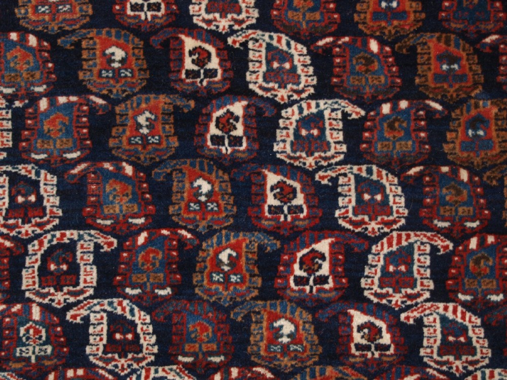 ANTIQUE PERSIAN RUG BY THE KHAMSEH TRIBE WITH ALL OVER BOTEH DESIGN, LATE 19TH CENTURY. View VII
