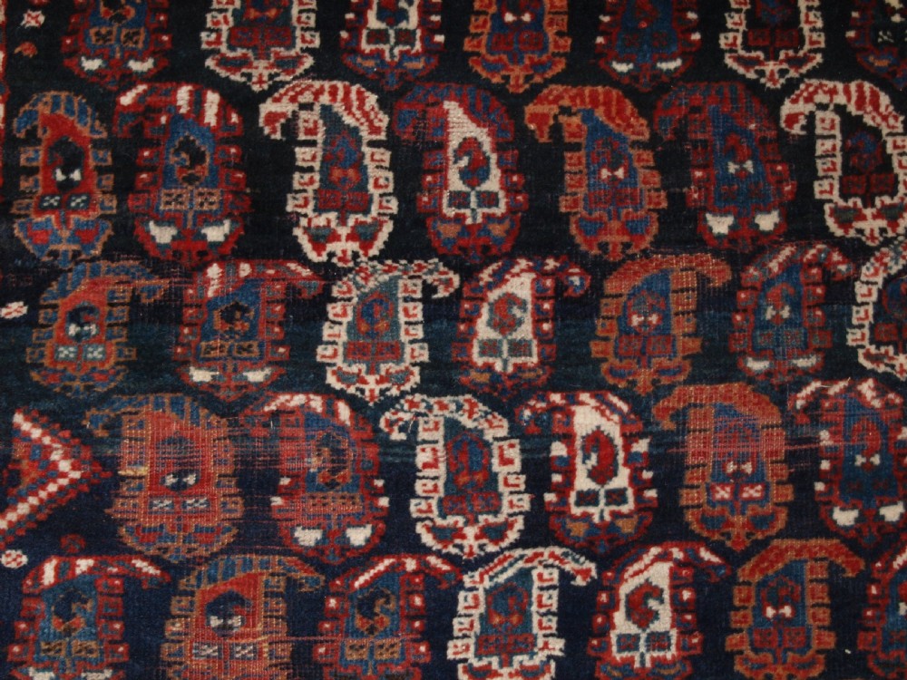 ANTIQUE PERSIAN RUG BY THE KHAMSEH TRIBE WITH ALL OVER BOTEH DESIGN, LATE 19TH CENTURY. View IX