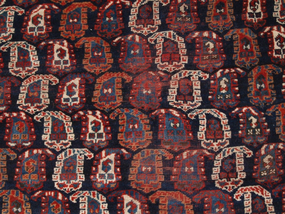 ANTIQUE PERSIAN RUG BY THE KHAMSEH TRIBE WITH ALL OVER BOTEH DESIGN, LATE 19TH CENTURY. View X