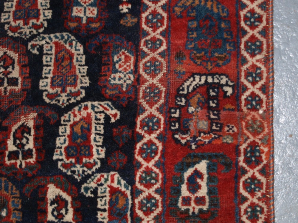 ANTIQUE PERSIAN RUG BY THE KHAMSEH TRIBE WITH ALL OVER BOTEH DESIGN, LATE 19TH CENTURY. View XI